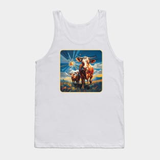 Fancy Cows Painting Tank Top